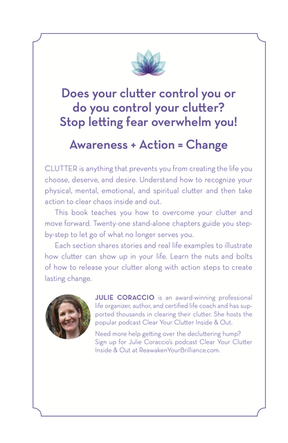 Clear Your Clutter Inside &amp;amp; Out Book to Declutter Your Home &amp;amp; Life