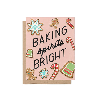 Baking Spirits Bright holiday card - MangoIllustrated - Greeting Cards