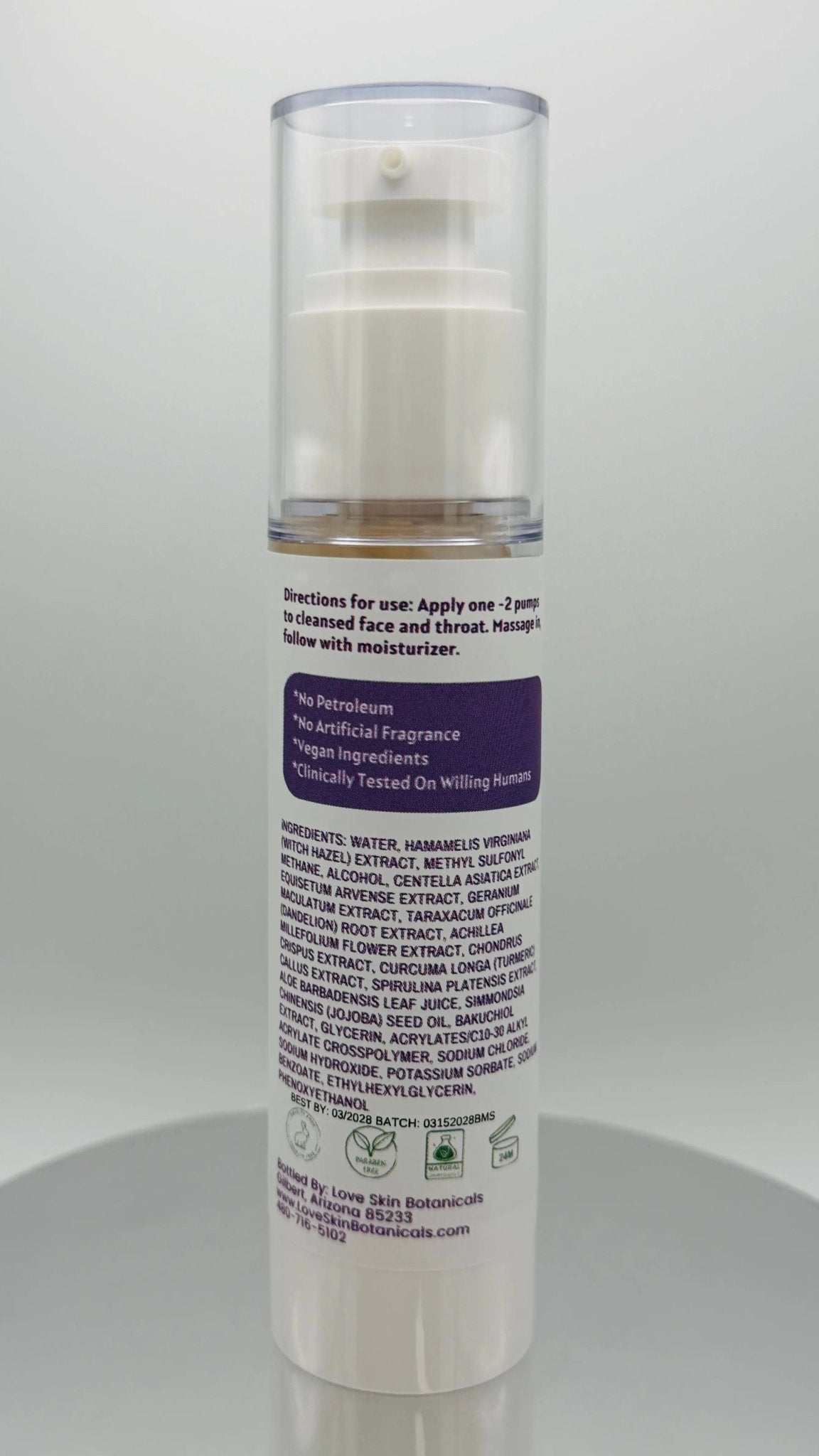 Bakuchio - Mineral Serum – Bakuchiol - Retinol Alternative with MSM &amp; Centella Asiatica - Love Skin Botanicals - Bakuchio - Mineral Serum – Bakuchiol - Retinol Alternative with MSM &amp; Centella Asiatica - 634855166569