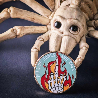 Bones and Rage hard enamel pin