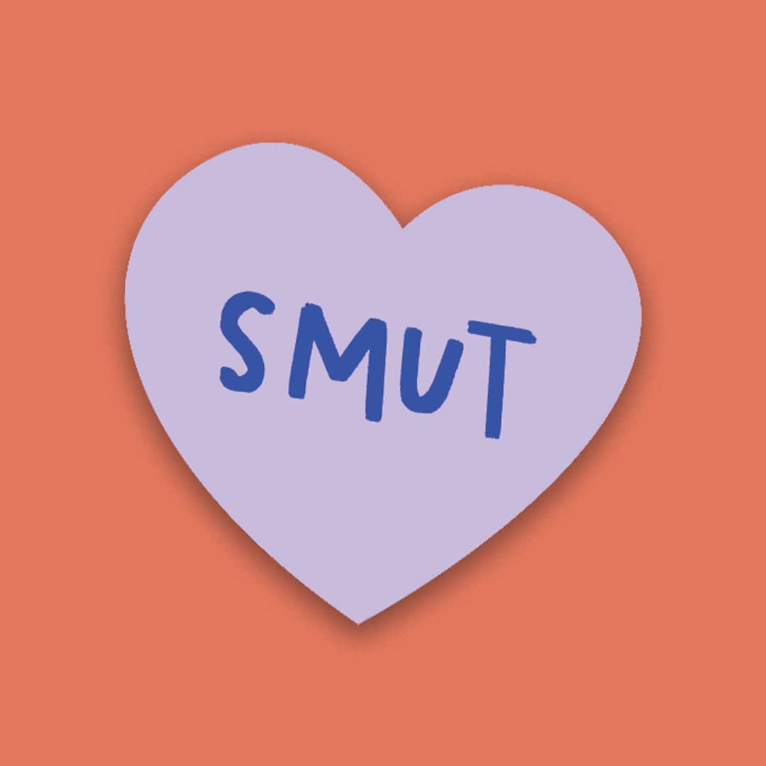 Heart-shaped purple candy with &