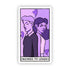 Illustration of two people with the text &