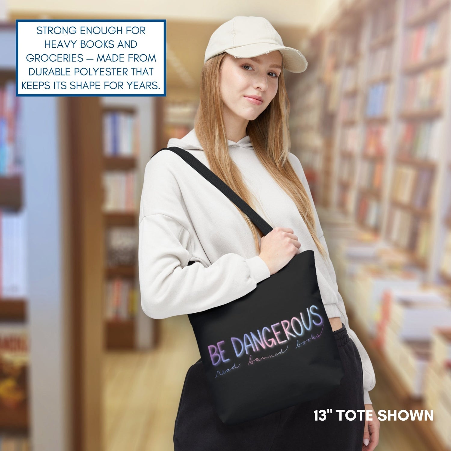 be-dangerous-read-banned-books-colorful-tote-bag-literary-accessory-bookish-gift-13-inch