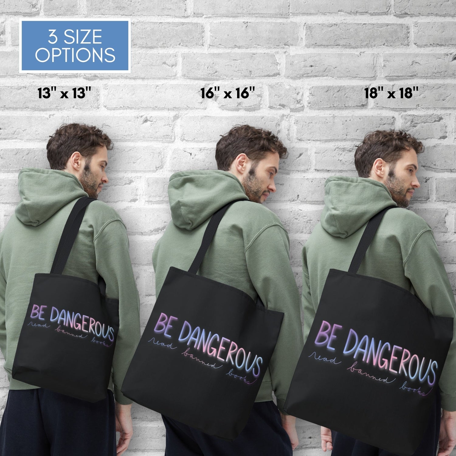 be-dangerous-read-banned-books-colorful-tote-bag-literary-accessory-bookish-gift-size-options