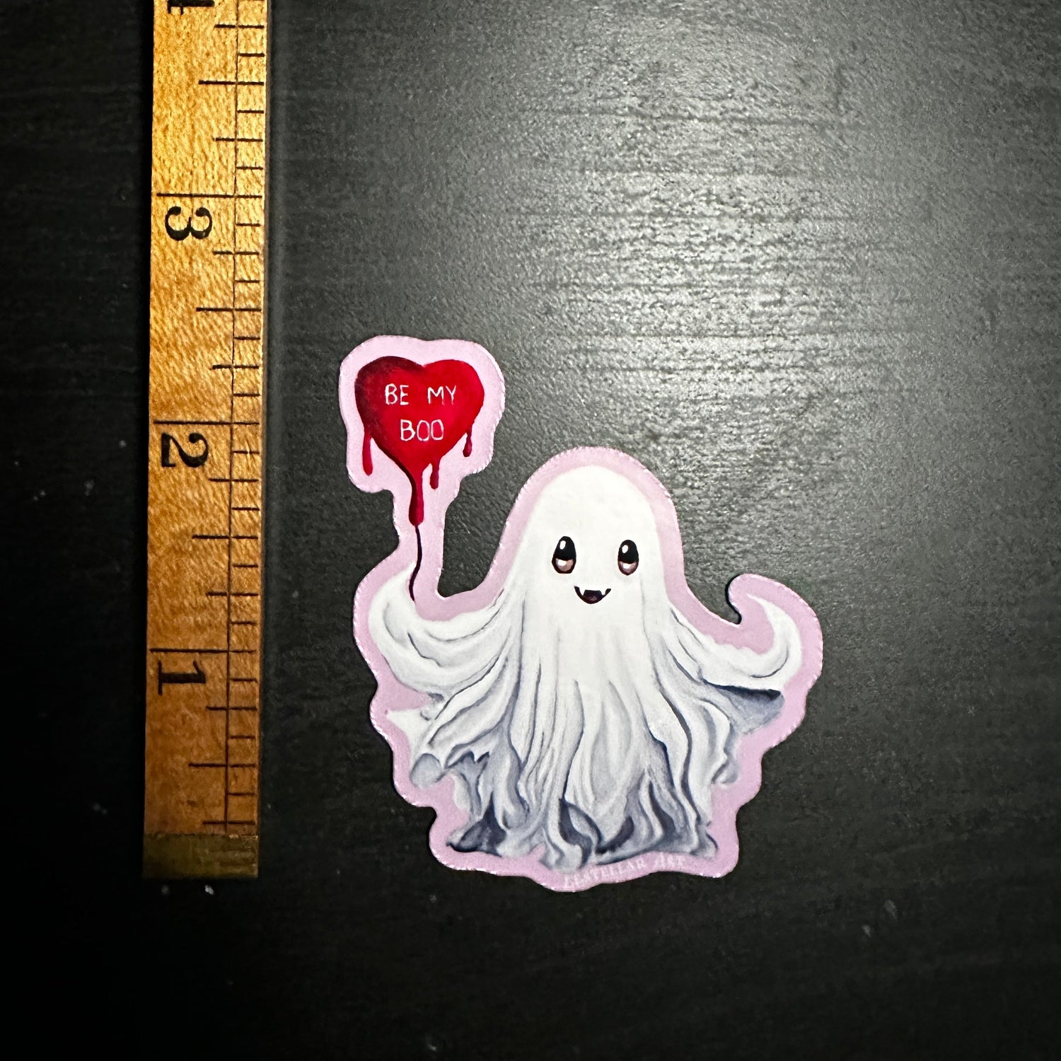 Ghost Sticker, Be My Boo Balloon, Spooky Laptop Decal
