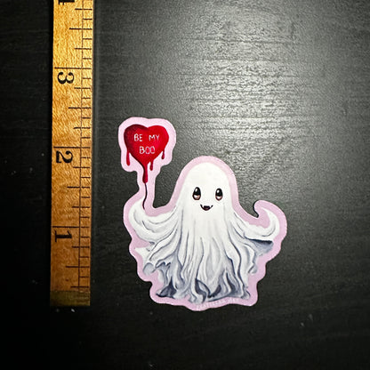 Ghost Sticker, Be My Boo Balloon, Spooky Laptop Decal