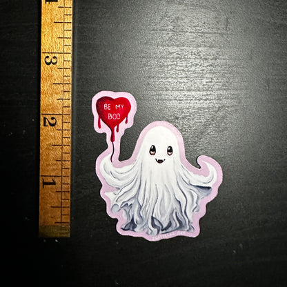 Ghost Sticker, Be My Boo Balloon, Spooky Laptop Decal