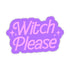 A die-cut sticker with the words &