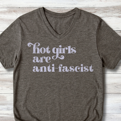Anti-Fascist Tee, Retro Feminist Shirt, Crew &amp; V-Neck