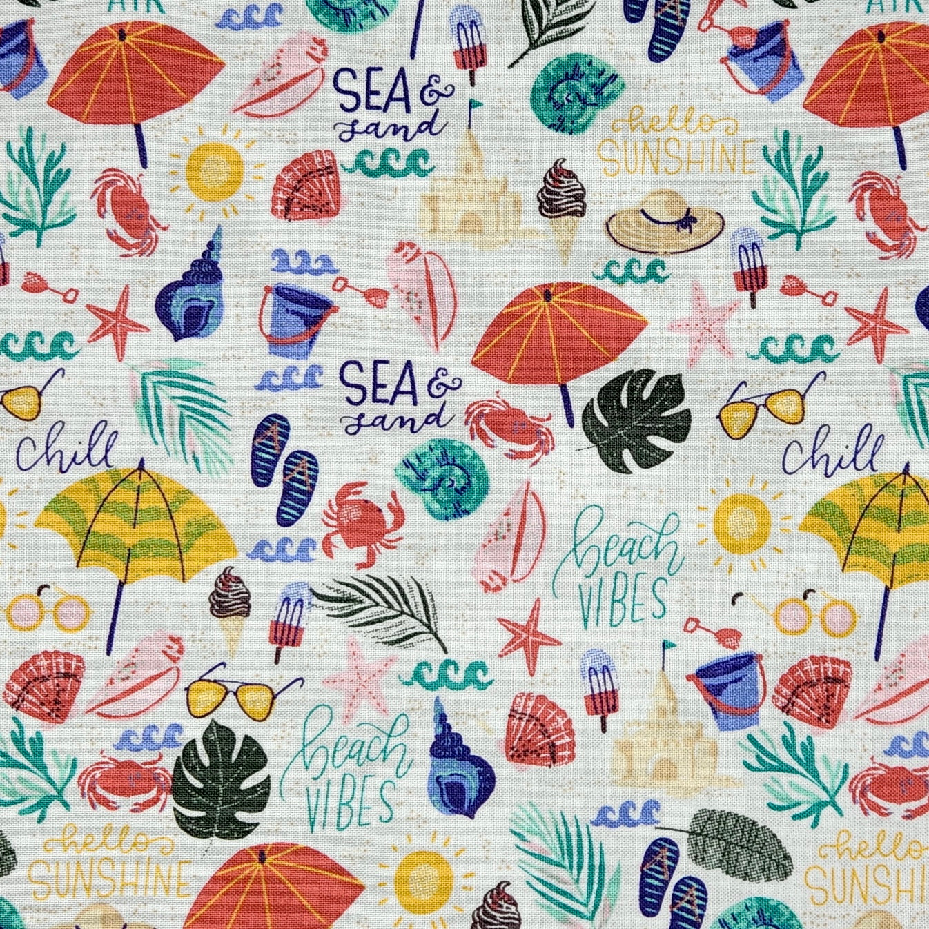 Cocktail Napkins - 100% Cotton - Set of 6 - Beach Vibes