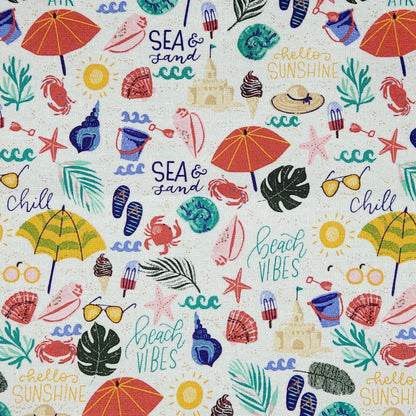 Cocktail Napkins - 100% Cotton - Set of 6 - Beach Vibes