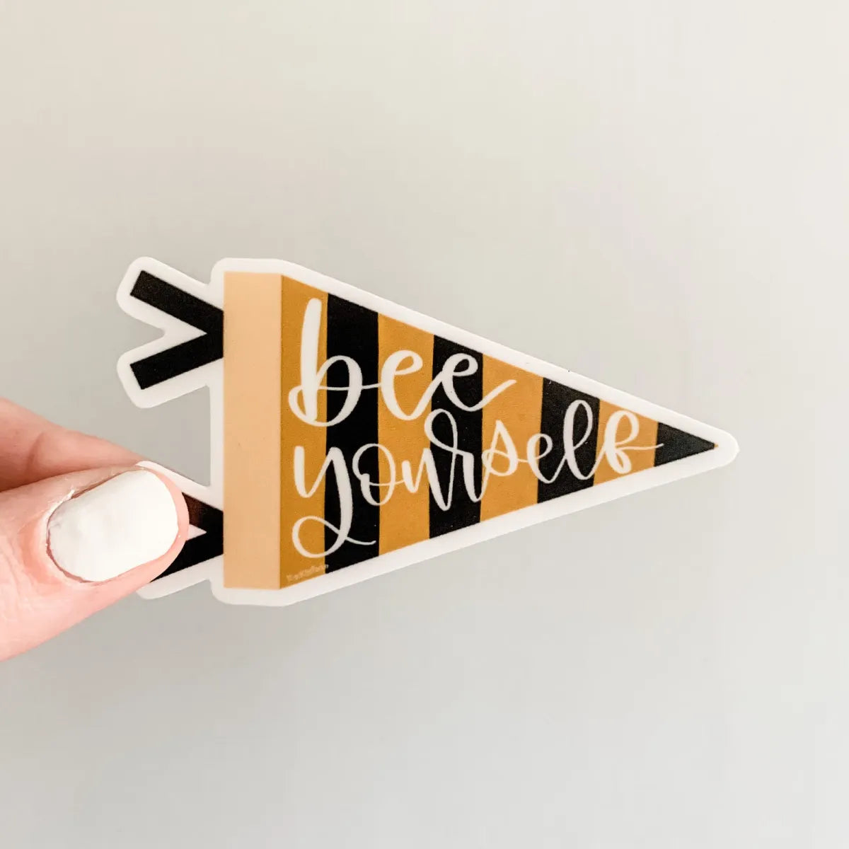 Bee Yourself pennant sticker