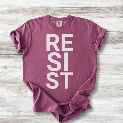 RESIST T-Shirt - Bold Activism Tee for Progressives, Rainbow and Solid Colors