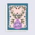Greeting card with floral design and &