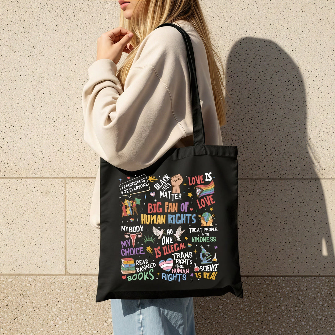 Big Fan of Human Rights - Canvas Tote Bag