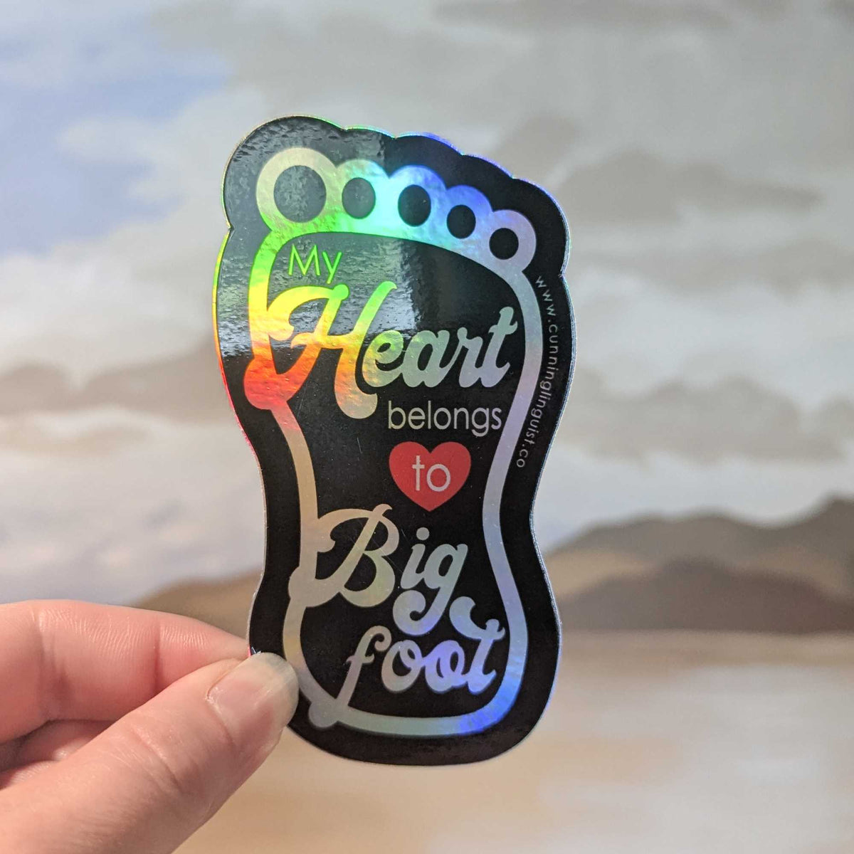 My Heart Belongs to Bigfoot sticker