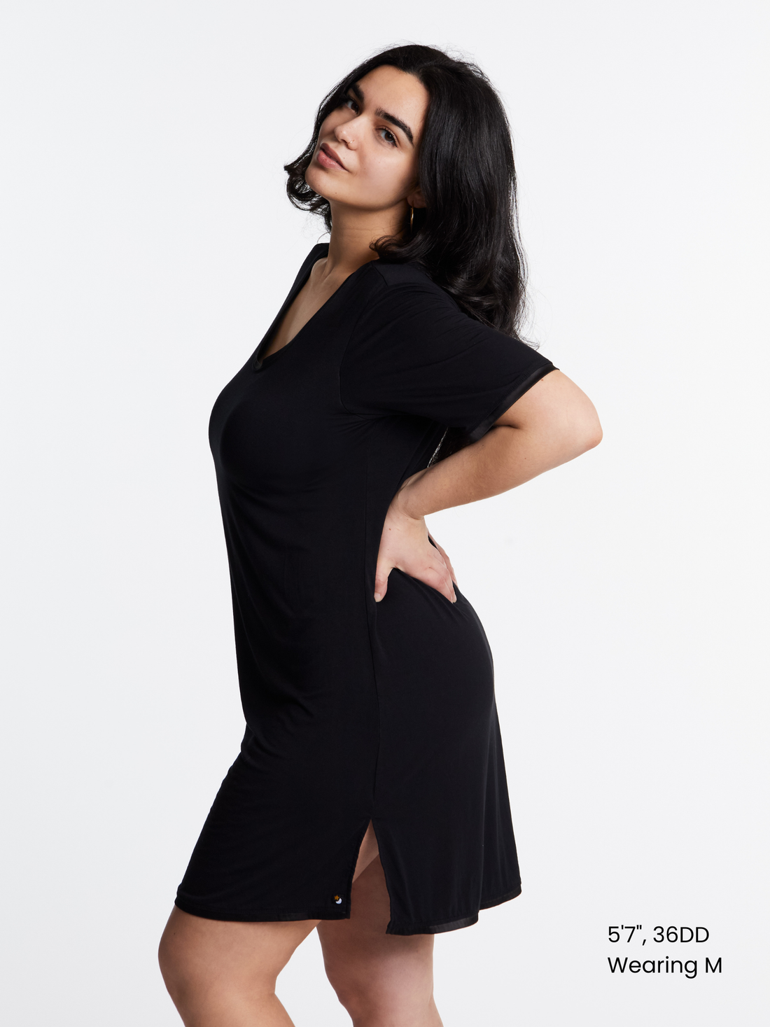 Scoop-neck T Shorts Set (with built-in support)