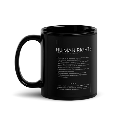 Coffee Mug (11oz) - Human Rights - Defined: Terms for Our Time (Black or White)