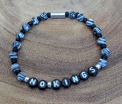 No Kings Stretch Bracelet, Protest Bracelet, Take a Stand