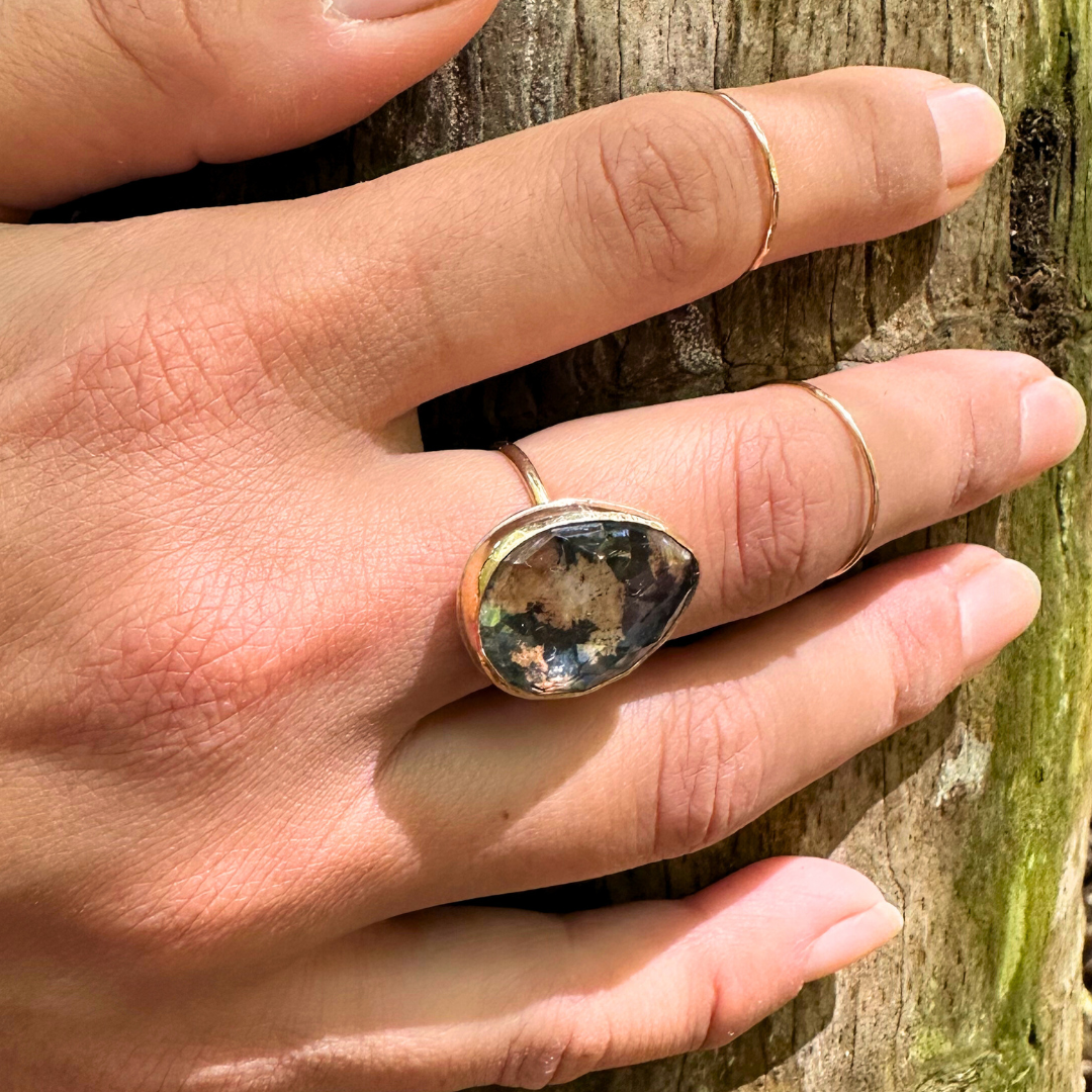 Kapa Cloth &amp; Gold Filled Ring