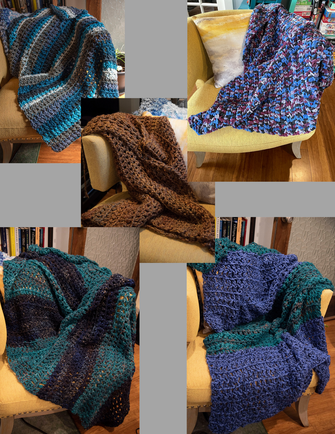 Cozy colorful afghan blankets