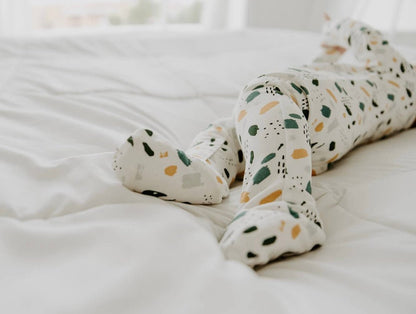 Organic Cotton Bloom Zipper Footie Pajamas