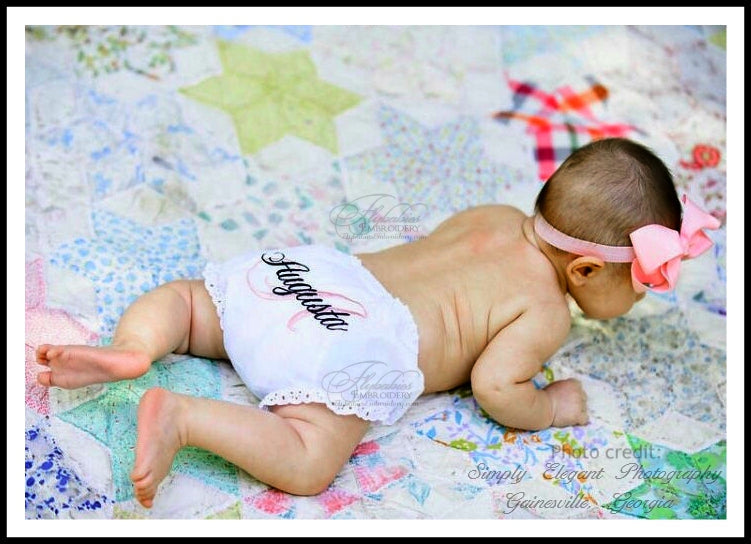 Monogrammed Baby Bloomers