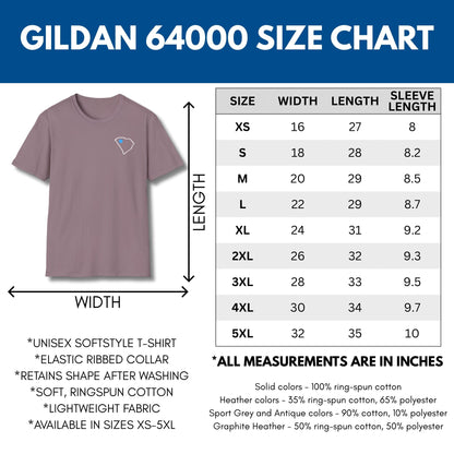 blue-dot-red-state-custom-unisex-tee-shirt-tshirt-democratic-activist-apparel-size-chart
