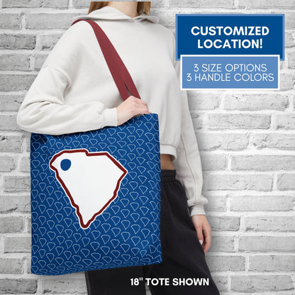 blue-dot-red-state-personalized-tote-bag-custom-location-democratic-reusable-bag-activist-gift-liberal-tote-progressive-carry-all