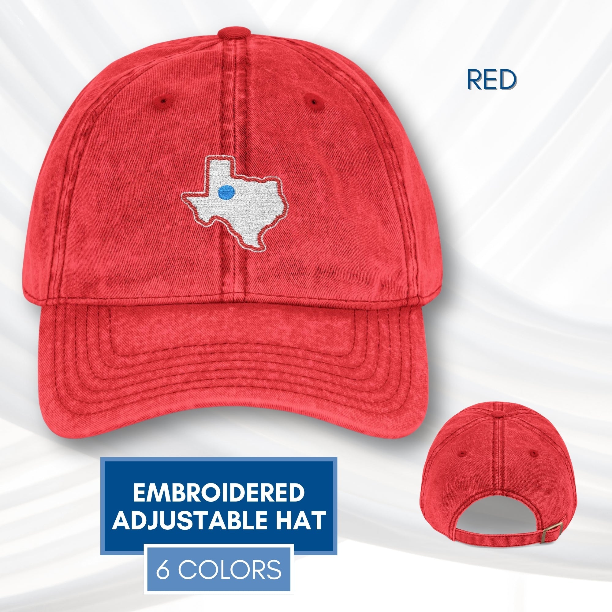 blue-dot-red-state-vintage-embroidered-dad-hats-progressive-baseball-cap-democratic-apparel-personalized-custom-red