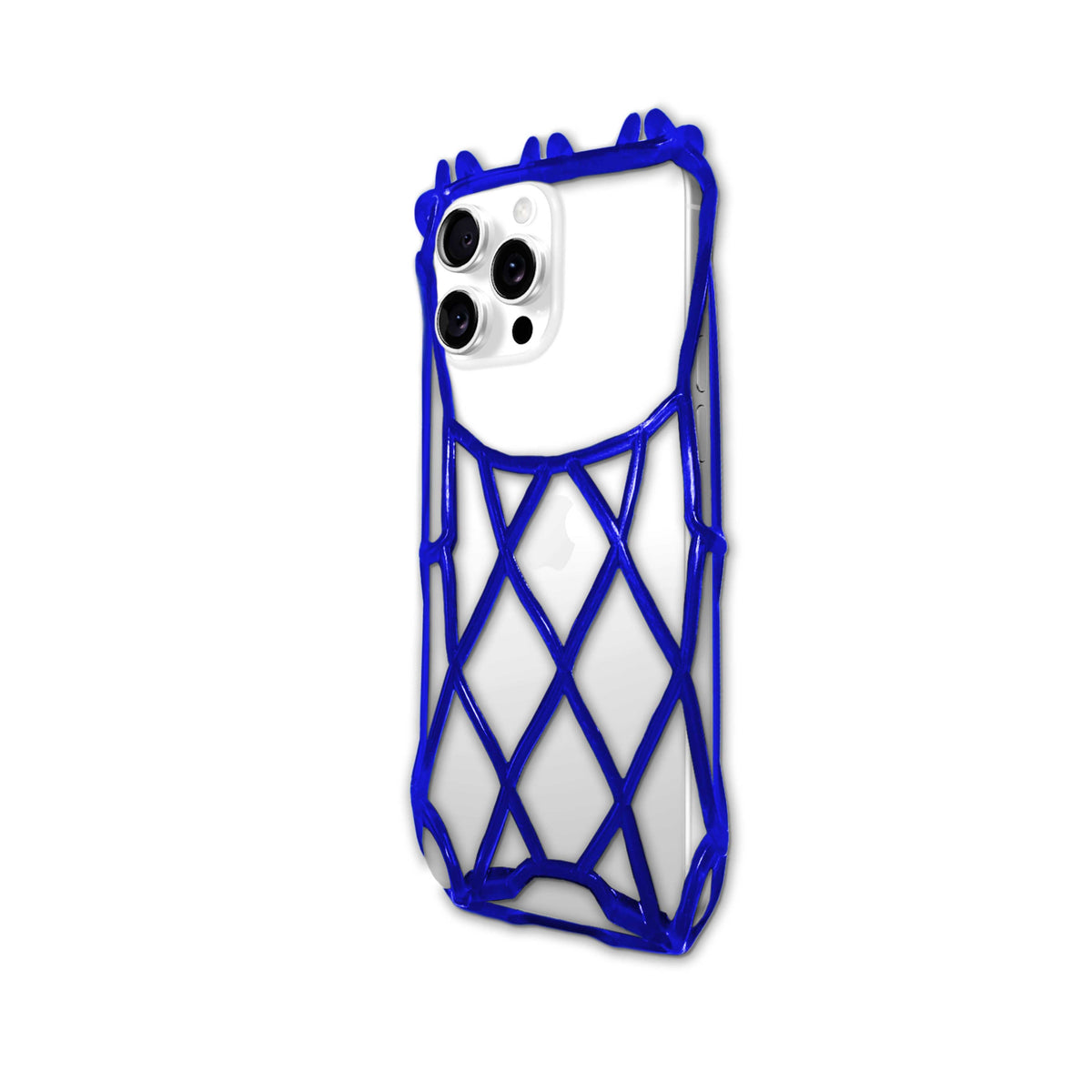 Flexēsoft silicone netting for your phone. Medium Blue.