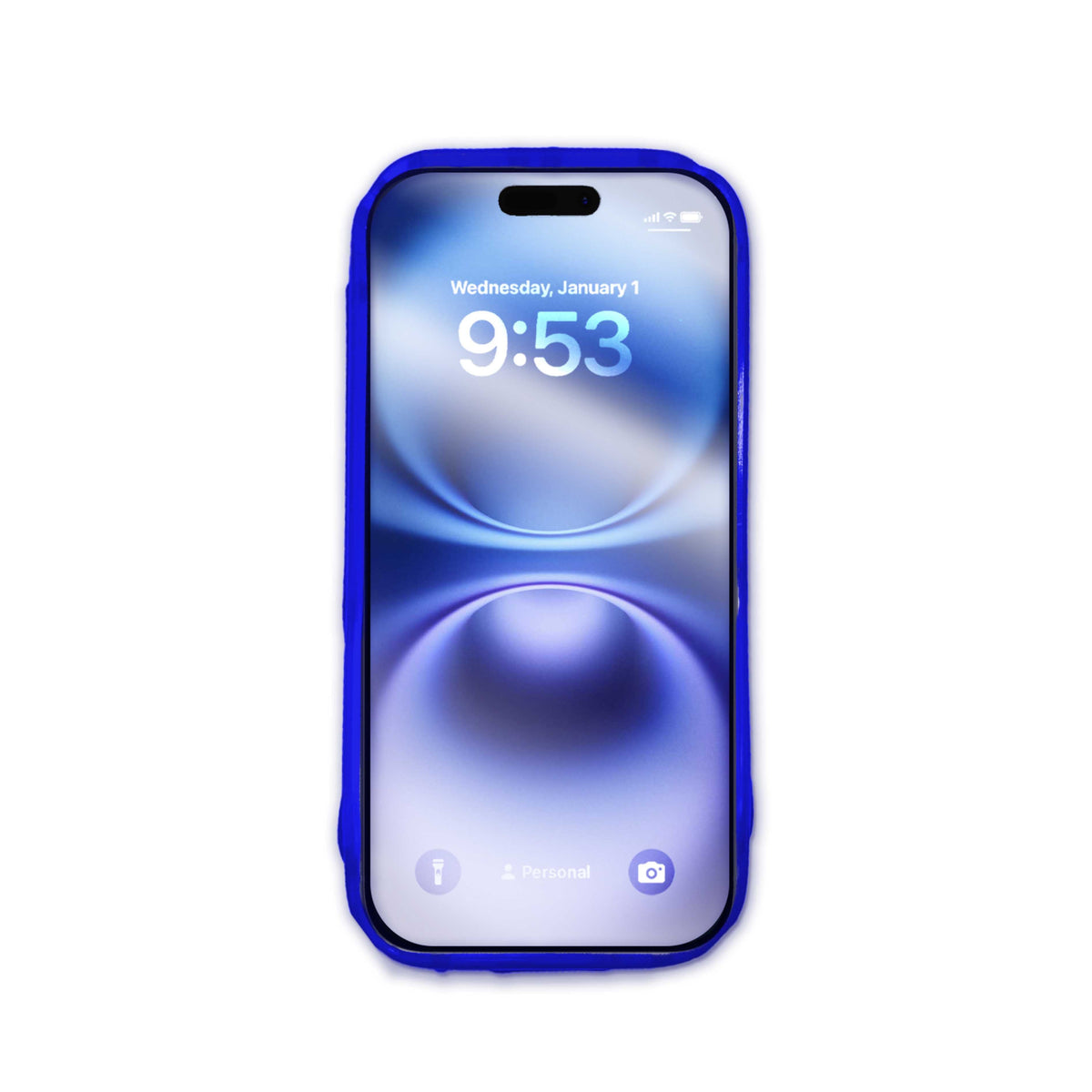 Flexēsoft silicone netting for your phone. Medium Blue.
