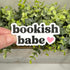 bookish babe sticker