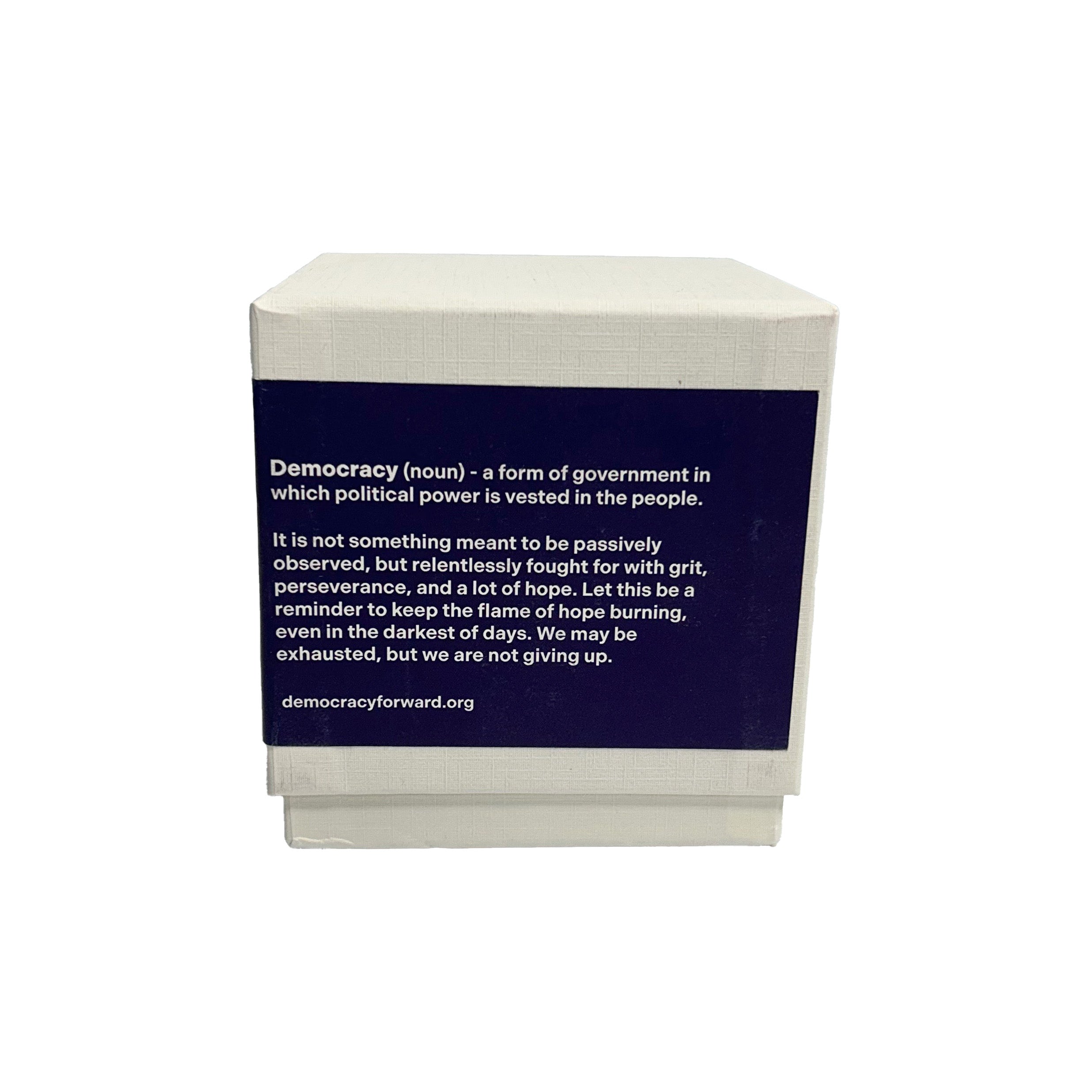 Democracy Forward "Democracy Is Not A Spectator Sport" 8.5 oz. Scented Candle (Limited Edition)