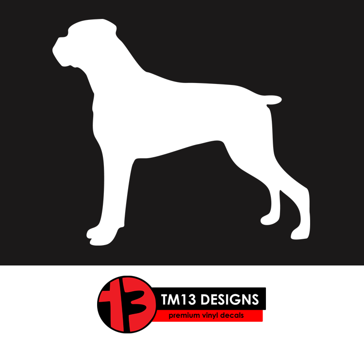 Boxer Silhouette Vinyl Decal