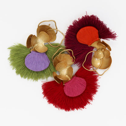 Caliandra Flower Fringed Lapel Pin