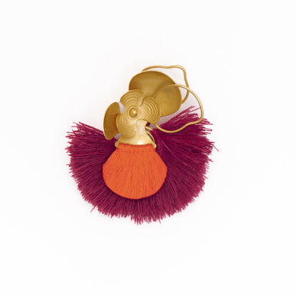 Caliandra Flower Fringed Lapel Pin
