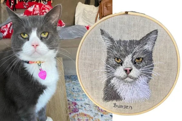 Embroidered Pet Portrait
