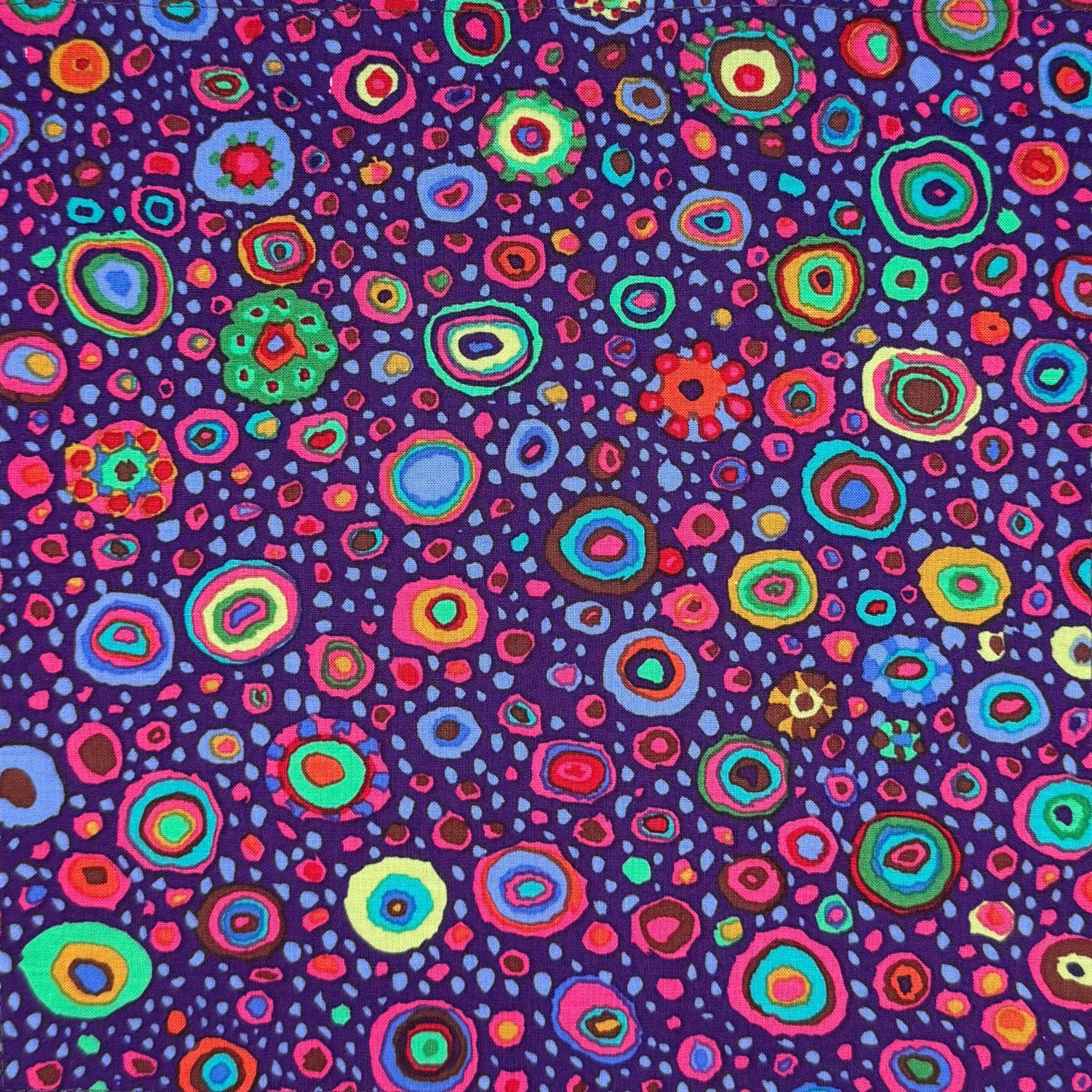 Cocktail Napkins - 100% Cotton - Set of 6 - Whimsical Dots on Purple