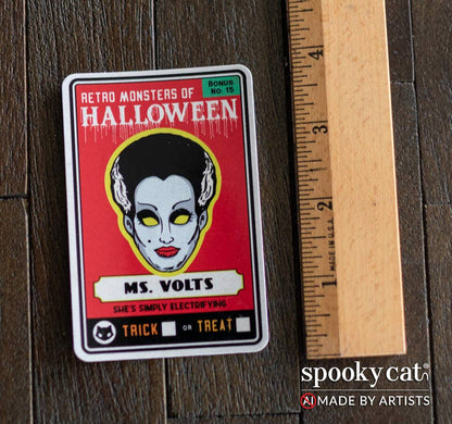 Retro Monsters of Halloween Sticker | Vintage Horror Vinyl Sticker