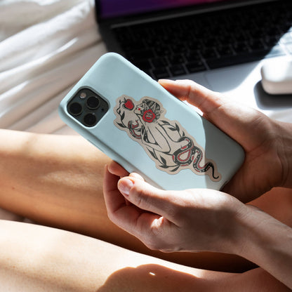 Spooky Black Cat Sticker | Vintage Halloween Vinyl Sticker