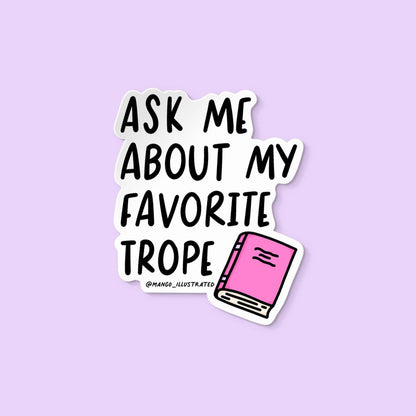 Sticker with text &