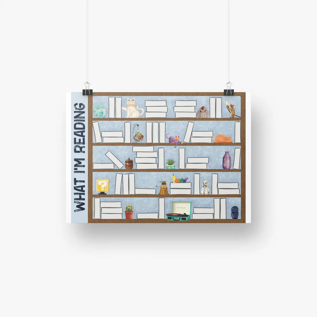 Book Tracking Poster, 9"x12" (Dated or Undated)