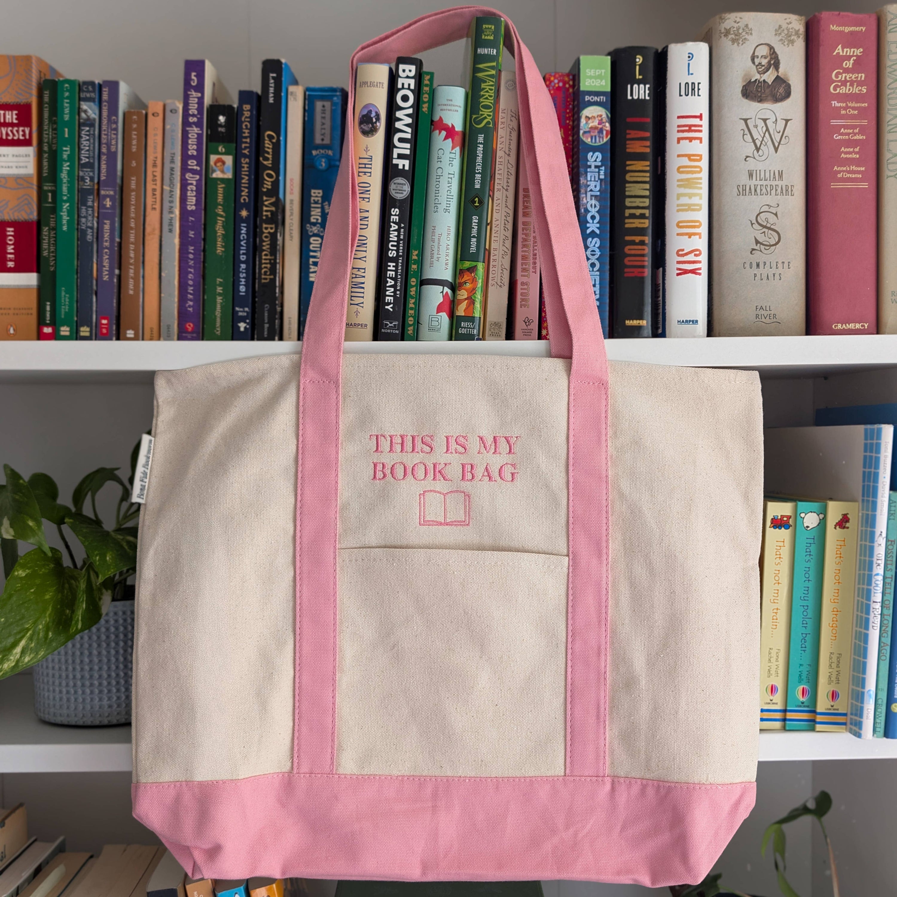 This is My Book Bag Embroidered Tote Bag