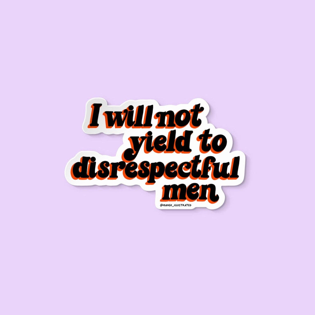 Sticker with text &