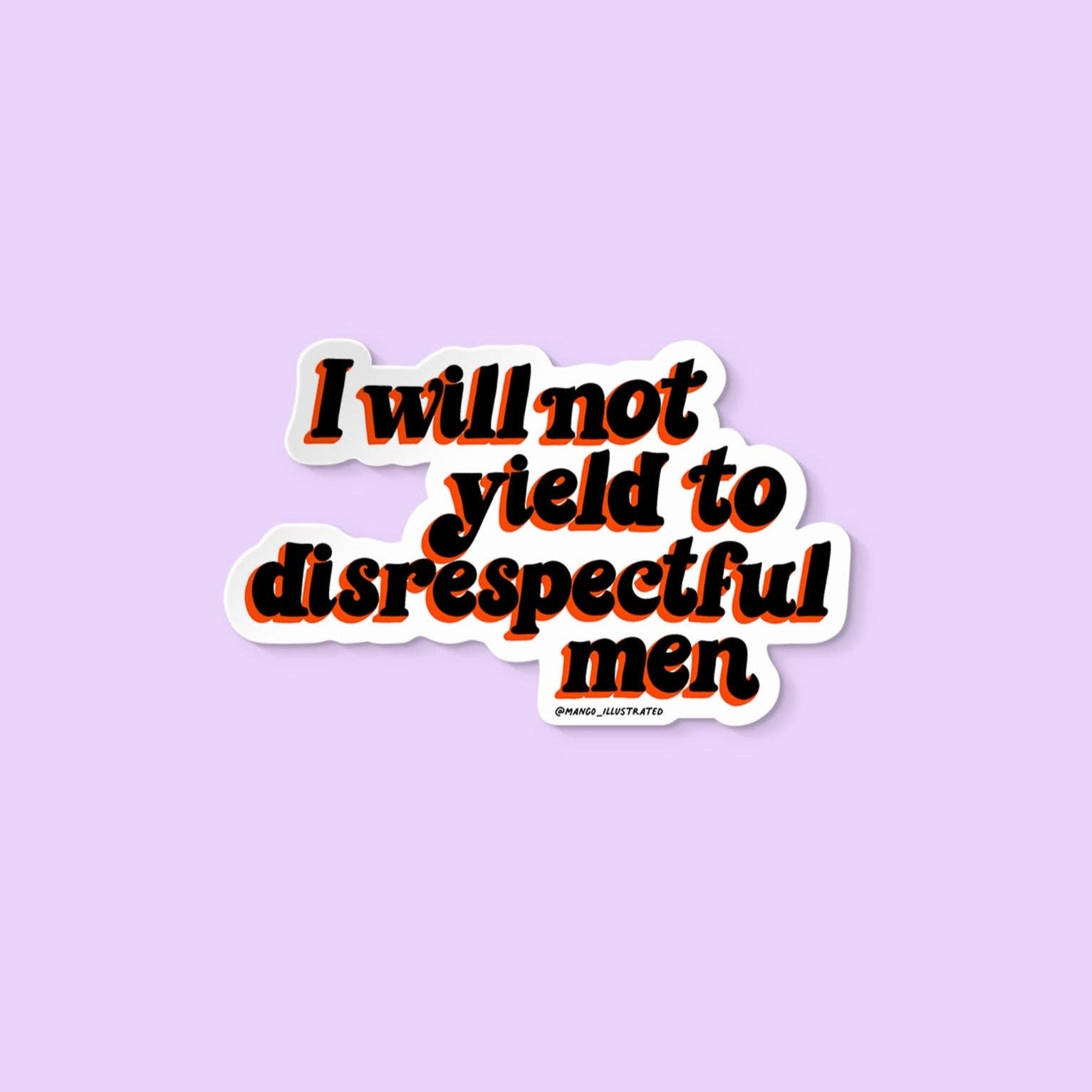 Sticker with text &