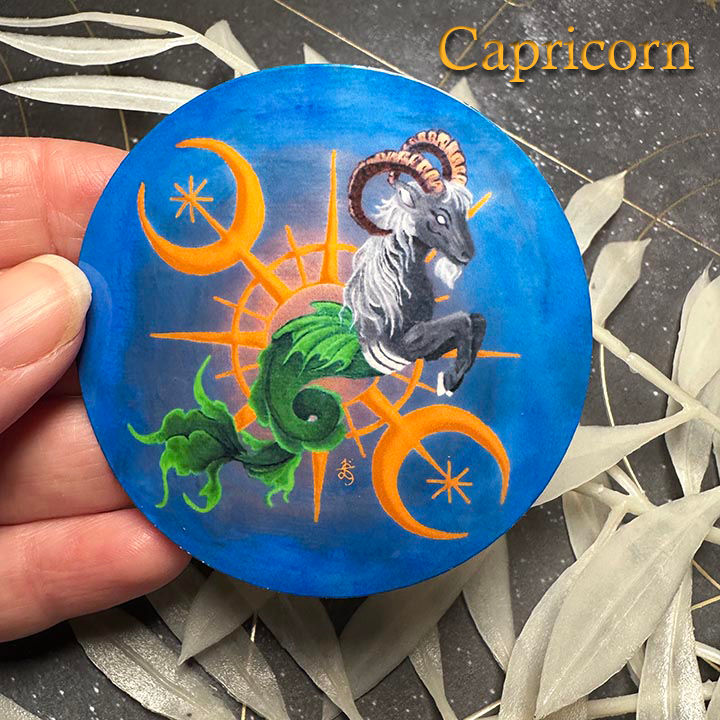 Zodiac Stickers, handpainted decals