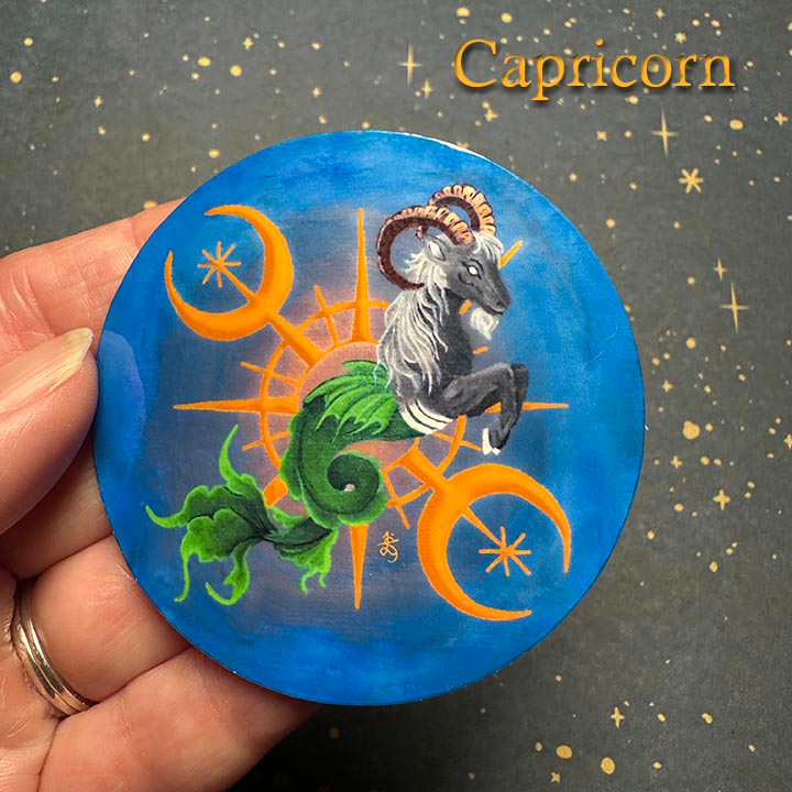 Zodiac Stickers, handpainted decals