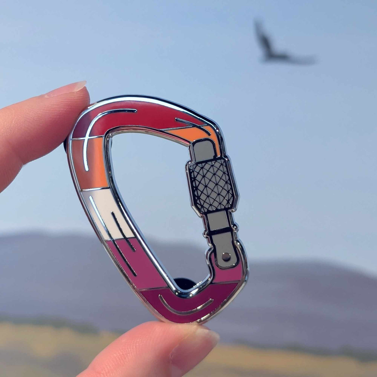 Lesbian Carabiner hard enamel pin