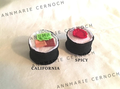 Sushi Cat Toys 6pk (Cali/Spicy Rolls)